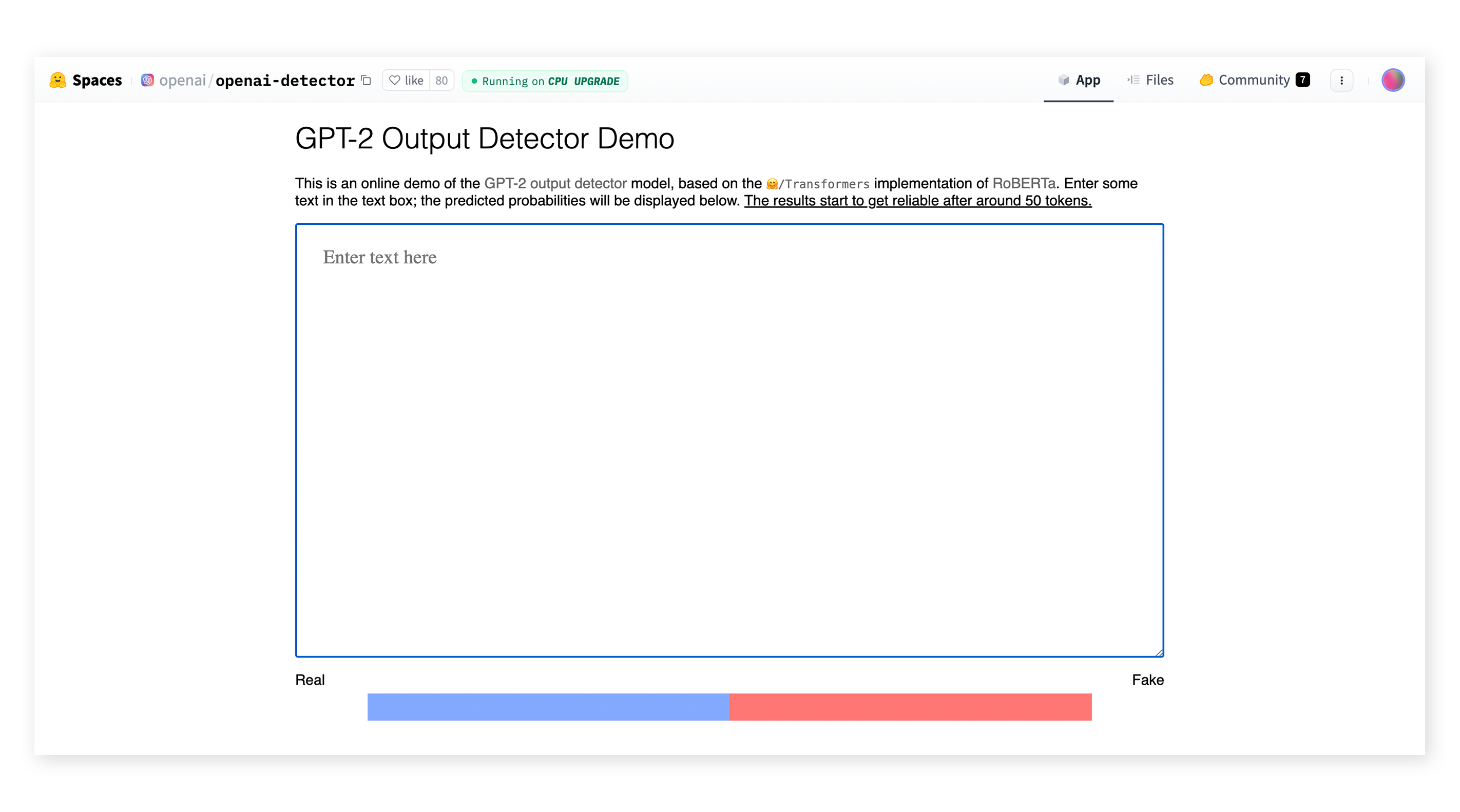 OpenAI detector tool