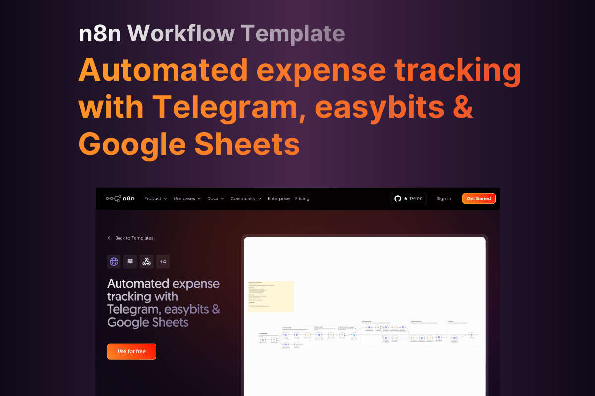 Automated expense tracking with Telegram, easybits & Google Sheets | n8n workflow template 