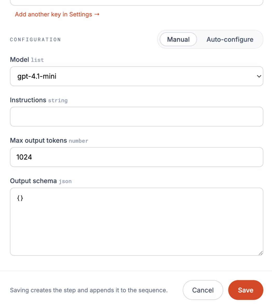 Configure your task